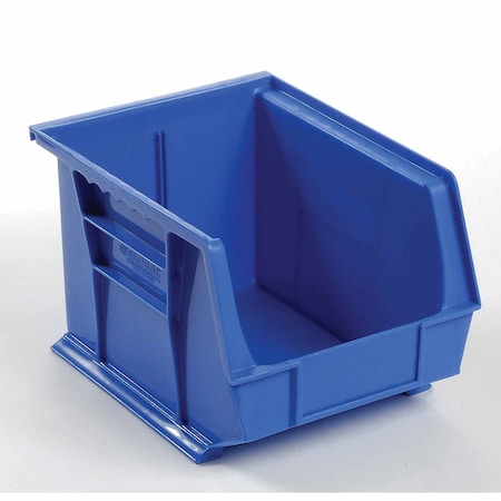 Global Industrial Hang & Stack Storage Bin, Plastic, Blue, 7 in H 269683BL